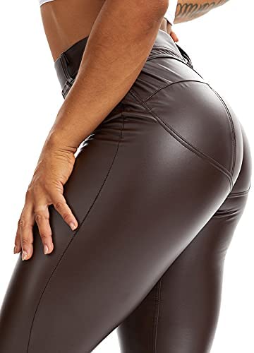 Anti Cellulite Leggings SEASUM Women S Faux Leather Leggings Pants PU