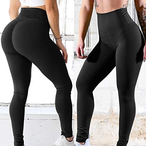 butt lifting leggings : LAOTEPO Womens Scrunch Leggings Ruched High ...
