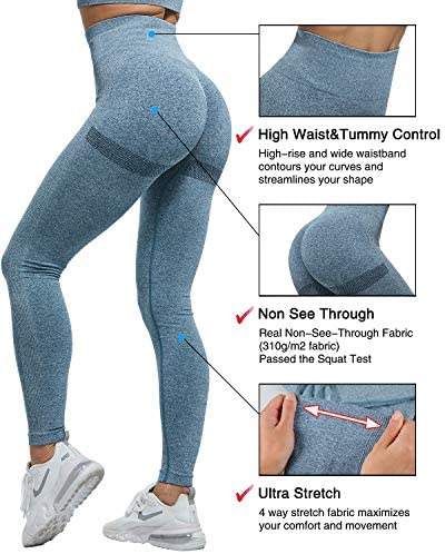 scrunch leggings : CHRLEISURE Butt Lifting Workout Seamless Leggings ...