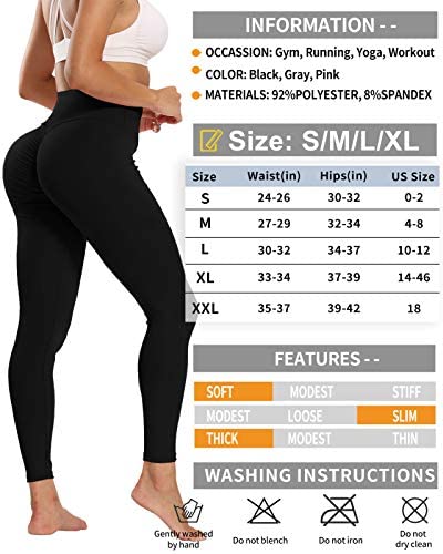 scrunch leggings : FIGKICKSEN Womens Scrunch Ruched Butt Leggings High ...