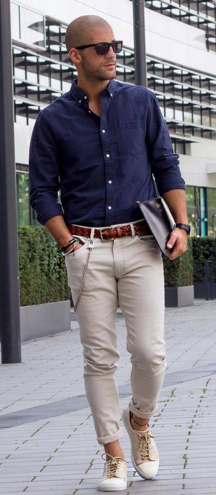 beige chinos mens outfit