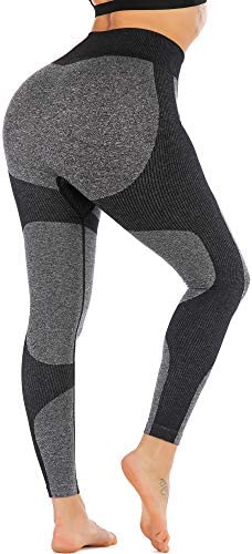 RUNNING GIRL Butt Lifting Leggings High Waist Shapewear Yoga Pants Mesh Insert Workout Compression Leggings for Women