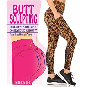 High Waist,Sports,Leggings,dance,tummy control,butt sculpting,side pockets,mesh,straps,stretch knit