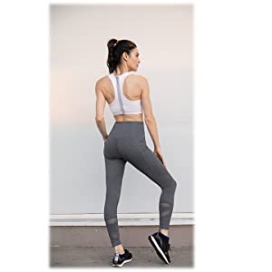 Womens Sports Solid Leggings with Pocket and Mesh High Waisted Activewear FS6003 