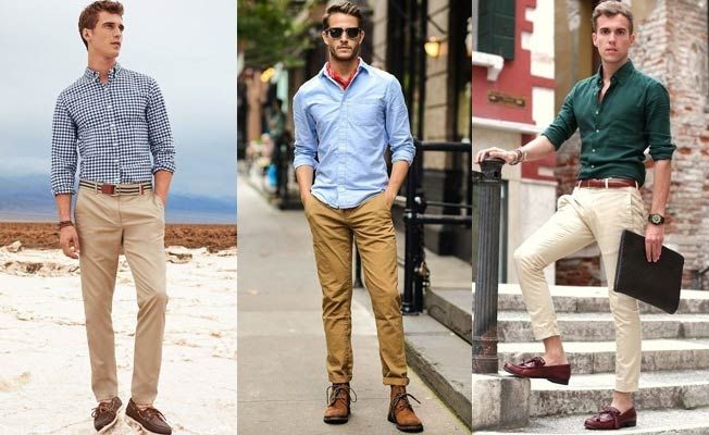 beige chinos outfit