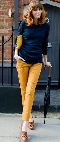 tenue pantalon jaune moutarde femme