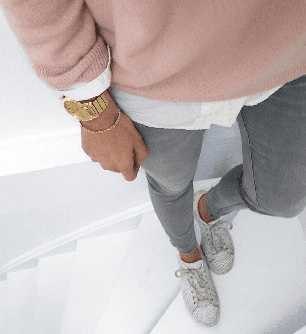 tenue jean gris femme