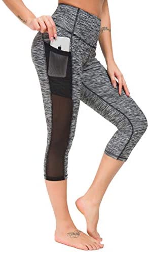Zinmore Womens High Waist Yoga Pants Exercise Pants Gym Active Tights Workout Leggings Yoga Capris Leggings 