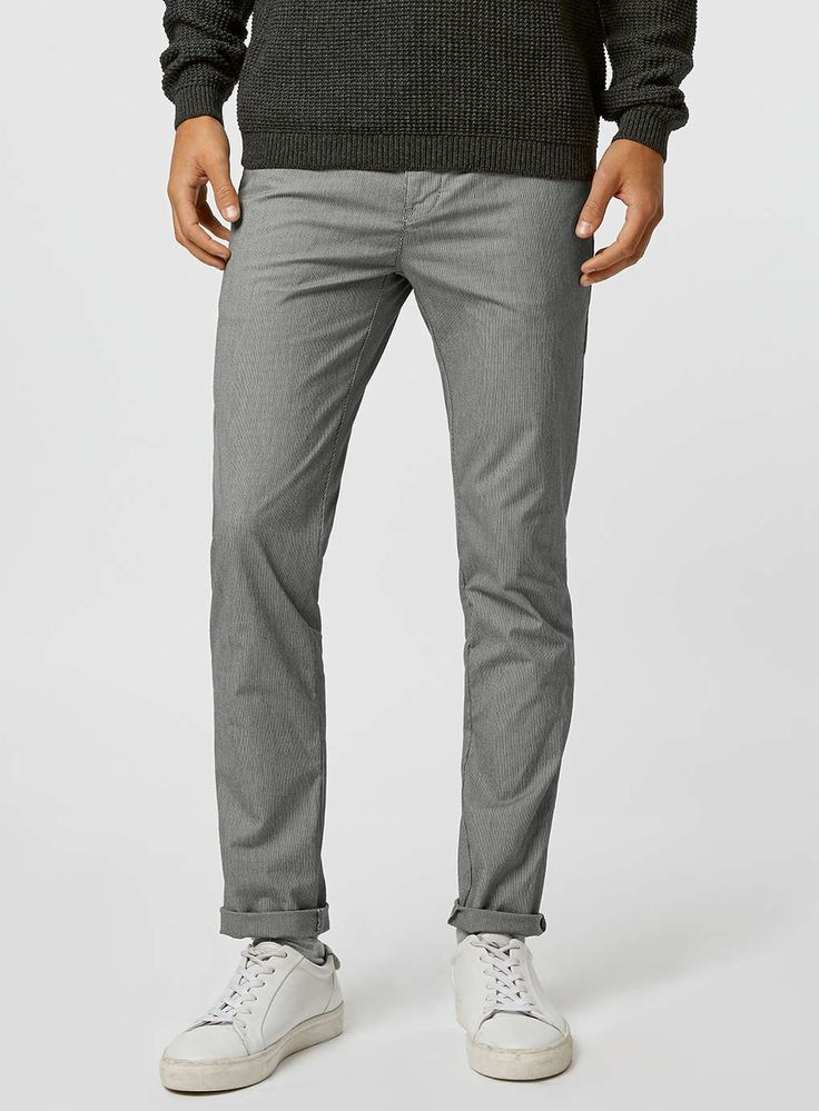 gray chino pants outfit