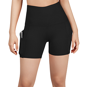 ODODOS Side Pocket High Waist 5" Yoga Shorts