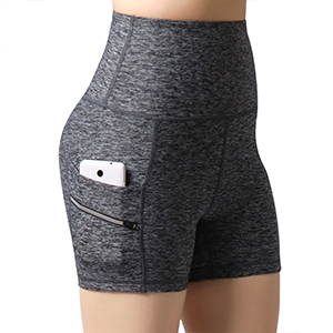 ODODOS Dual Pocket High Waist 4" Yoga Shorts