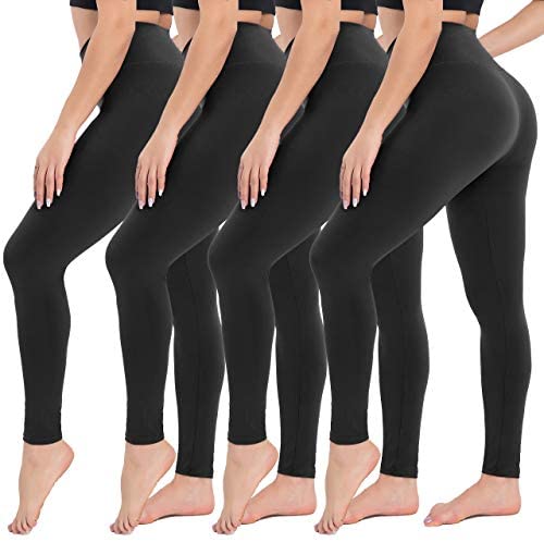 Soft Athletic Tummy Control Pants for Running Cycling Yoga Workout High Waisted Leggings for Women Reg & Plus Size