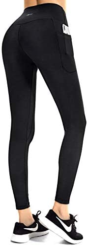 4 Way Stretch Workout Pants for Women Gym Yoga Leggings FIGESTIN High Waist Yoga Pants Tummy Control 