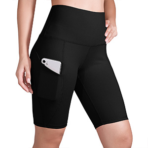 ODODOS Side Pocket High Waist 9" Yoga Shorts