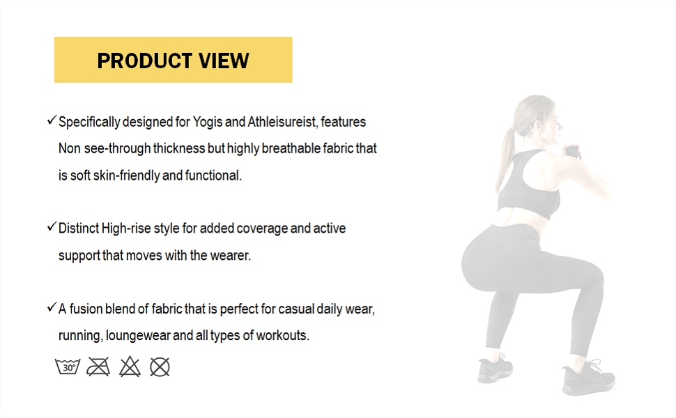Ujarl style Womens Tummy Control Yoga Pants with Hidden Pocket High Waist Gym Breathable Leggings