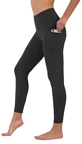 BREXLI High Waisted Yoga Pants with Pockets Tummy Control Workout Running Leggings Squat Proof