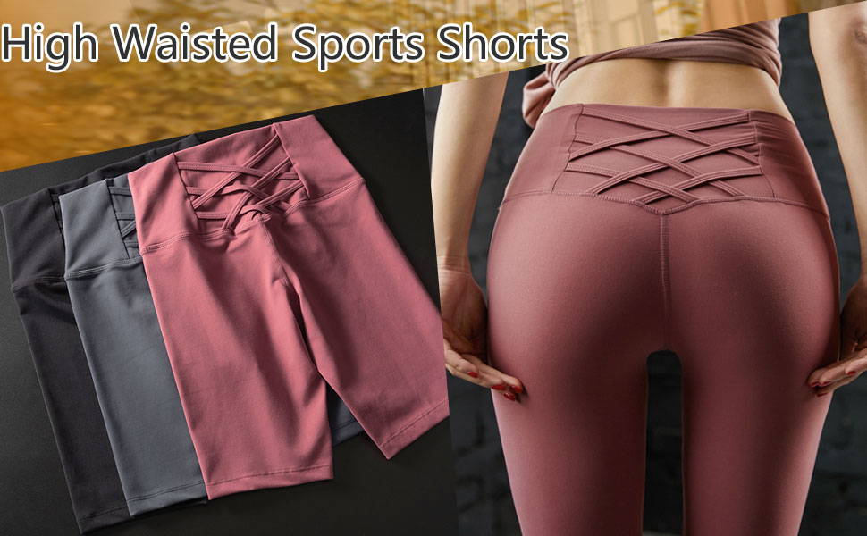 Yoga Shorts Women High Waist Biker Shorts Tummy Control Compression Shorts Booty Leggings Butt Lift