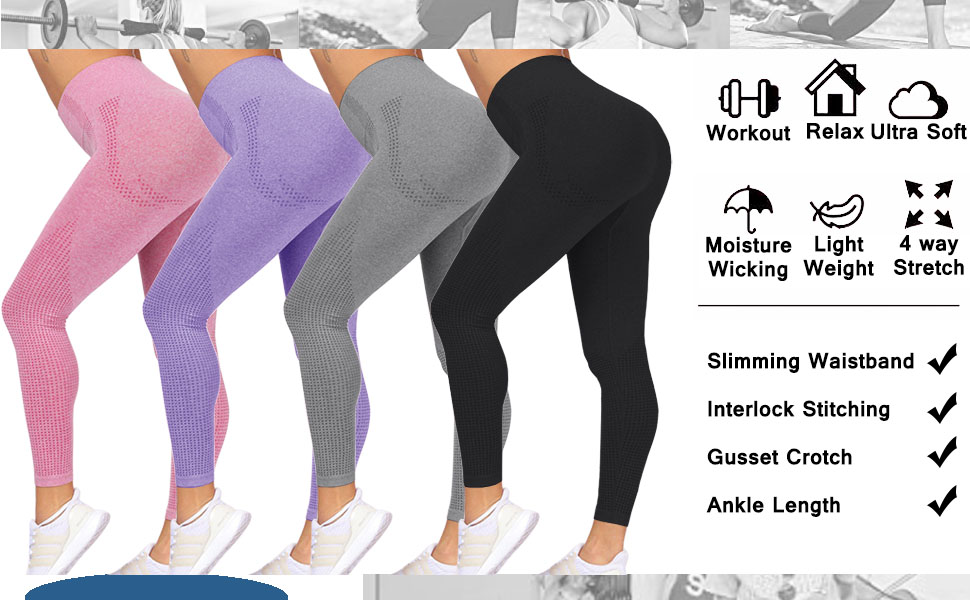 leggings for women capri butt lift : ZITAIMEI High Waist Seamless ...