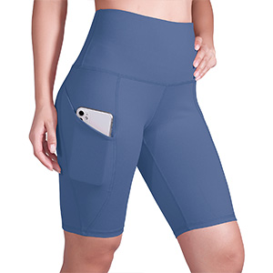 ODODOS Side Pocket High Waist 9" Yoga Shorts