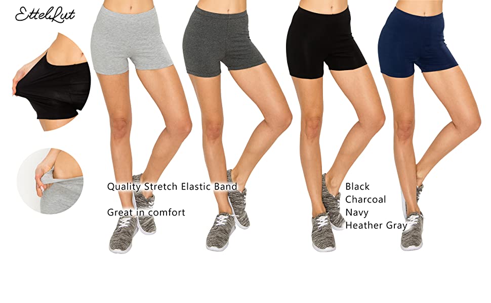 Cotton Active Running Bike high waisted Leggings Athletic Exercise Yoga Walking 7" 3" Shorts