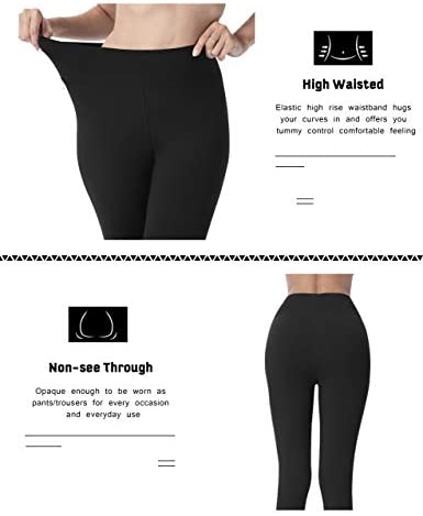 VALANDY High Waisted Leggings for Women Stretch Tummy Control Workout Running Yoga Pants Reg&Plus Size 