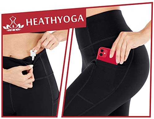 Heathyoga 2 Pack Yoga Pants for Women with Pockets Leggings with Pockets for Women High Waist Workout Leggings for Women 