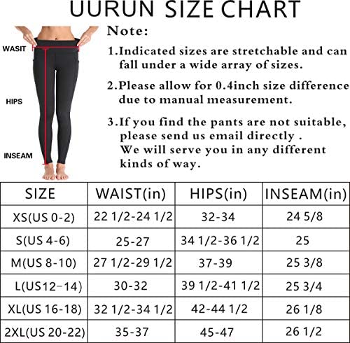 leggings with pockets for women plus size pack : UURUN High Waist Yoga ...