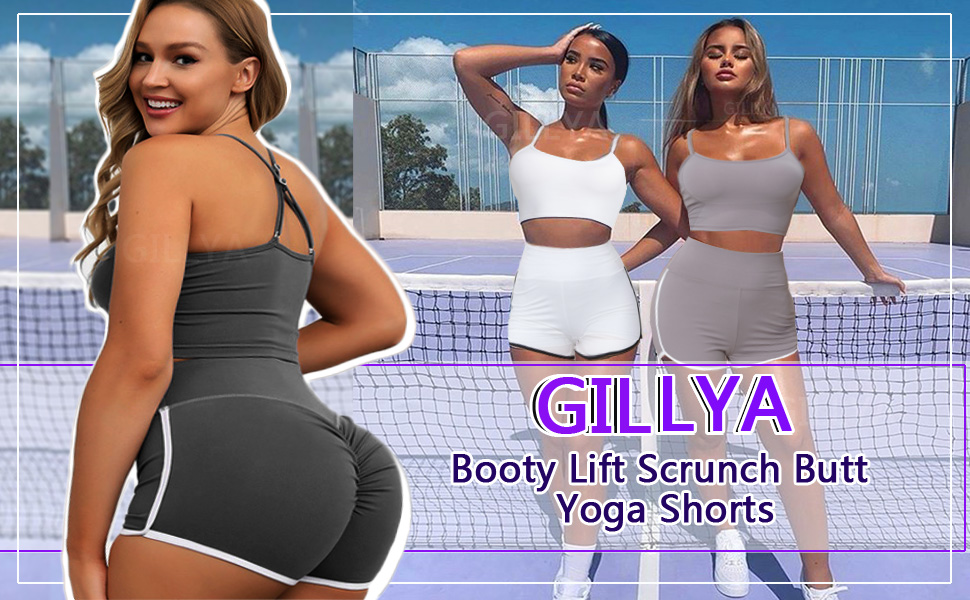 Ruched Butt Shorts Scrunch Butt Yoga Pants Shorts Women High Waisted Booty Lift Ruched Booty Shorts