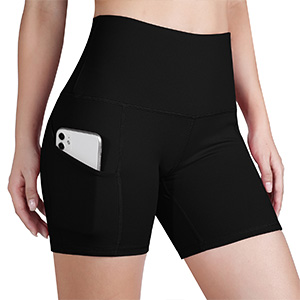 ODODOS Side Pocket High Waist 5" Yoga Shorts