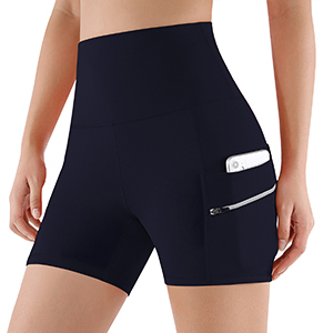 ODODOS Dual Pocket High Waist 4" Yoga Shorts