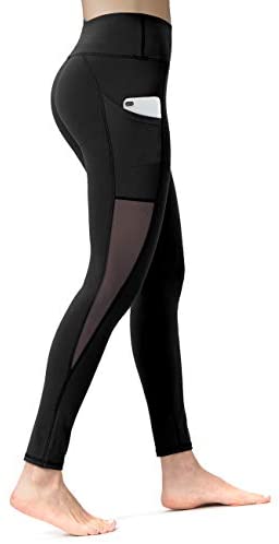 ALONG FIT Yoga Pants for Women with Pockets Compression Workout Leggings Tummy Control