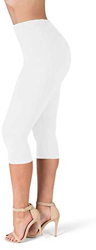 leggings for women high waisted cotton capri : SATINA High Waisted ...