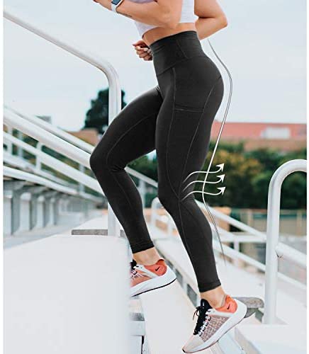 G4Free High Waist Yoga Pants with Pockets Leggings for Women Tummy Control Yoga Tights Running Workout Pants Pockets 