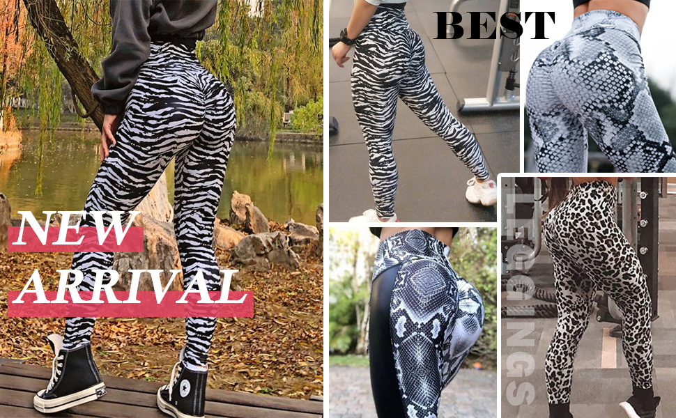 Hight Waisted Printed Leggings Butt Lift Active Tights Sexy Gym Fitness Yoga Pants for Women