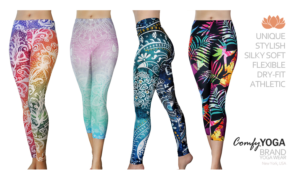 lace leggings : Comfy Yoga Pants - Workout Capris - High Waist Workout ...