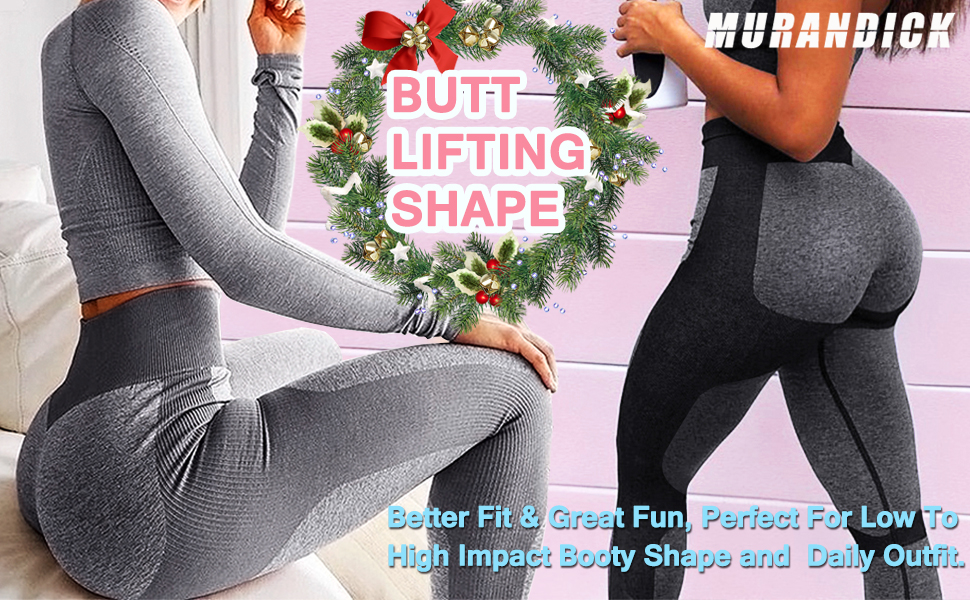 Seamless Leggings for Women Workout Yoga Pants Butt Lifting High Waisted Tummy Control Compression