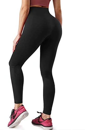 LEINIDINA High Waist Yoga Pants with Pockets for Women Workout Leggings Tummy Control 4 Way Stretch Running