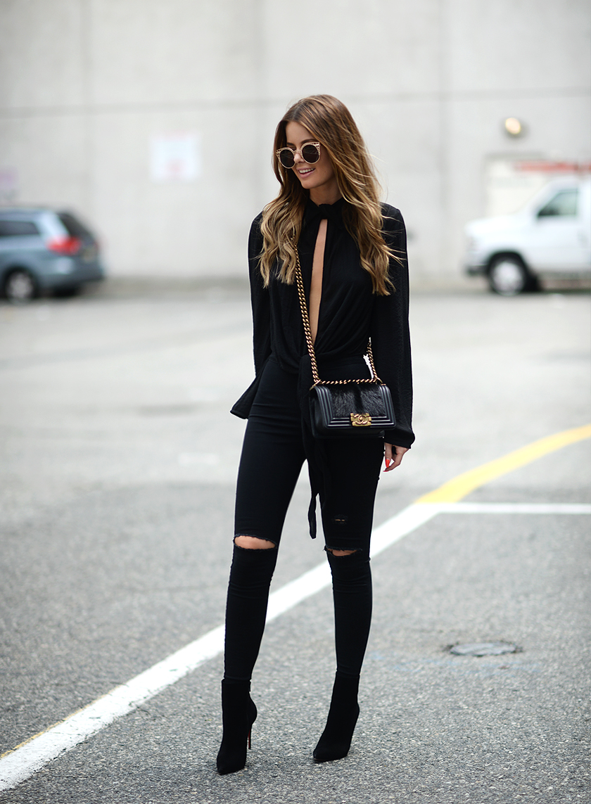 tenue jean noir