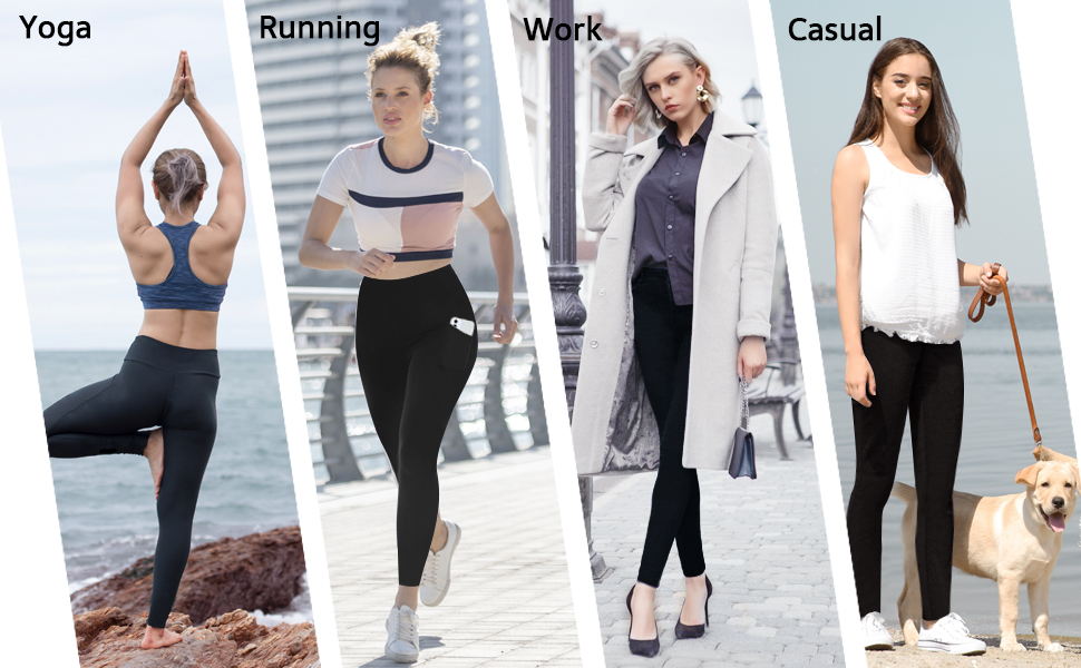 Workout Leggings Sports Pants with Pockets for Women