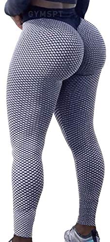 POWERASIA High Waisted Yoga Pants for Women Tummy Control Ruched Butt Lifting Workout Scrunch Leggings Booty Tights 