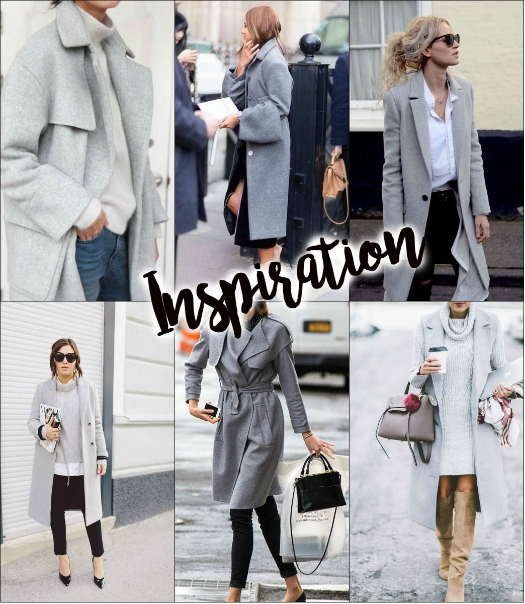 look manteau gris