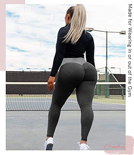 COMFREE TIK Tok Butt Leggings for Women Peach Lift Scrunch Booty Enhancing Yoga Pants Anti Cellulite Tictok for Workout 