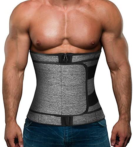 CORATED Men Waist Trainer Slimming Belt for Weight Loss Workout Fitness Neoprene Corset Fat Burner Sweat Trimmer Back Support Band with Sauna Effect 
