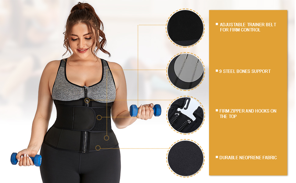 women's waist trainer corset belt plus size