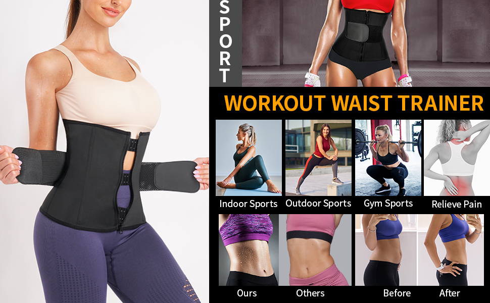 sweat band waist trainer for women