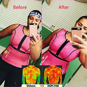 HOPLYNN Neoprene Sweat Waist Trainer Corset Trimmer Vest with Belt for Women Weight Loss