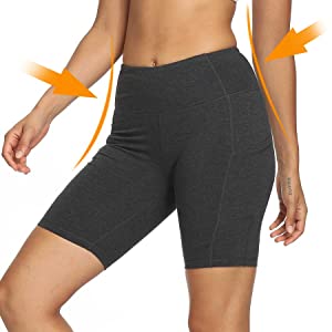 Women's Yoga Short Tummy Control Workout Running Athletic Non See-Through Yoga Shorts Volleyball