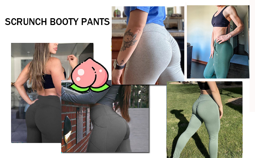 Women ruched butt workout jogger leggings
