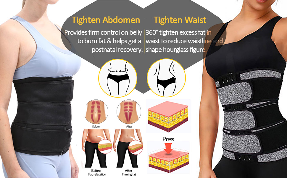 sweat band waist trainer for women body shaper sweat waist trainer for women sweat belt for women
