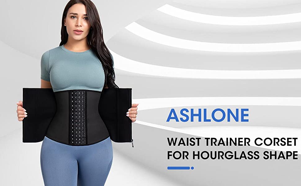 ashlone waist trainer corset girdle for hourglass shape weight loss